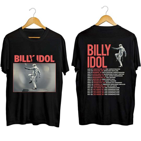 Discover Billy Idol 2023 Live Tour Shirt, Billy Idol Fan Shirt