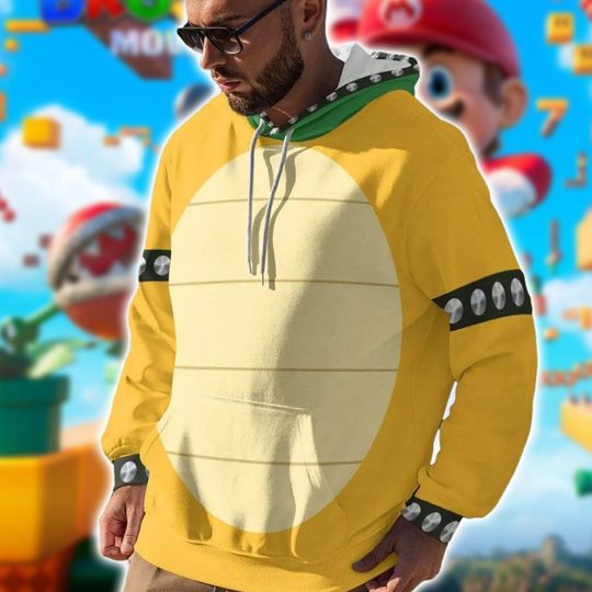Discover Mario Bowser 3D Full Over Print Hoodie, Bowser Costume 3D Hoodie