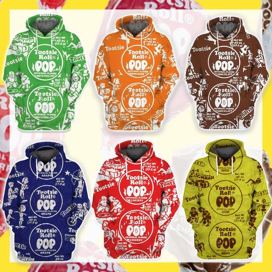 Discover Tootsie Roll Pop Candy Halloween 3D shirt, Sucker and Lollipop 3D Hoodie