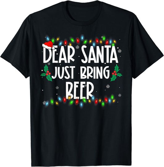 Discover Dear Santa Just Bring Beer Christmas Pjs Family Matching T-Shirt
