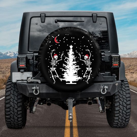 Discover Skeleton Dancing Christmas Spare Tire Cover