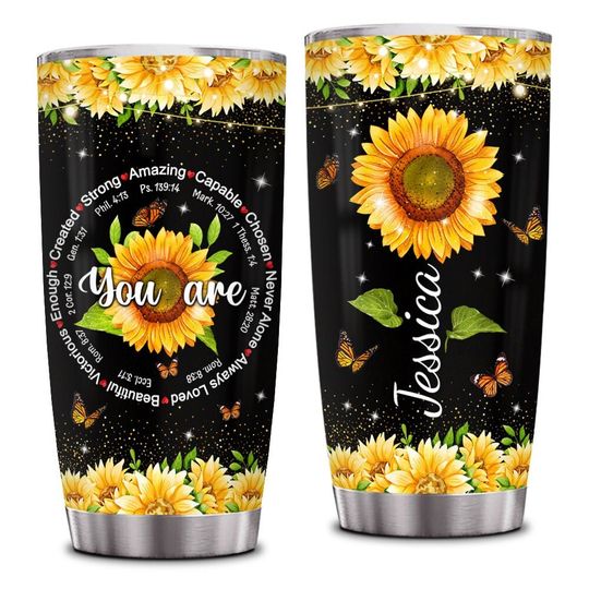 Discover Personalized Sunflower Stainless Steel Tumbler