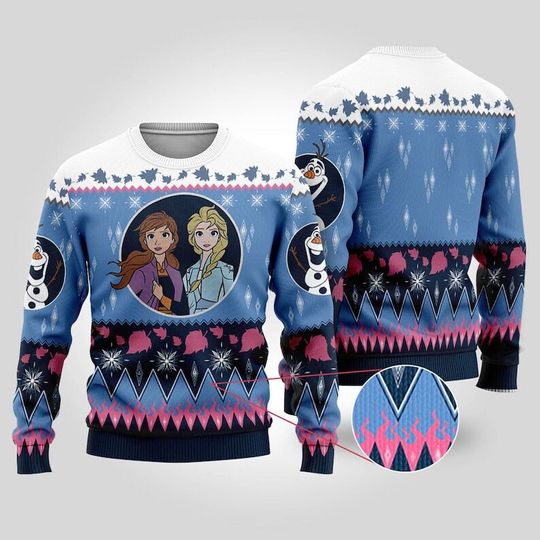 Discover Icy Power 3D shirt, Princess Cartoon Movie Ugly Christmas Sweater
