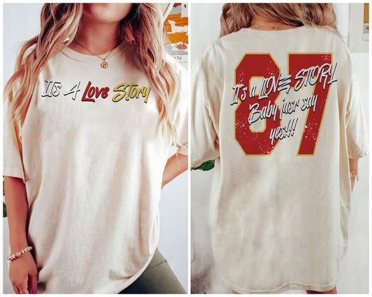 Discover Its A Love Story Kelce Swift Sweatshirt, Kelce Swift Love Story Unique Seo Friendly Shirt