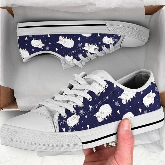 Discover Sheep Women's Low Top Sneakers