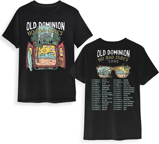 Discover Old Dominion Music Tour 2023 Double Sided Vintage Tee T Shirt