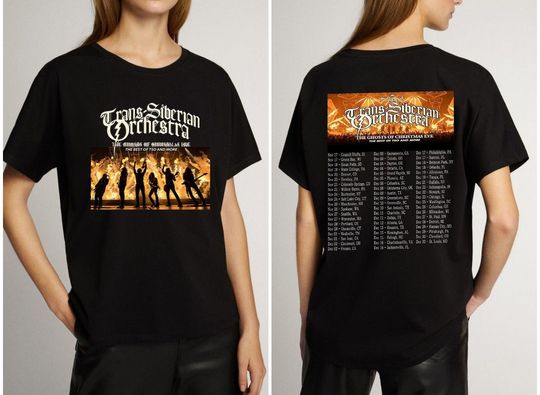 Discover 2023 TRANS-SIBERIAN ORCHESTRA The Ghosts Of Christmas Eve Winter Tour T Shirt