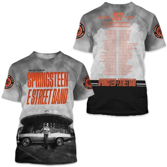 Discover Bruce Springsteen and E Street Band 2023 World Tour 3D T-Shirt