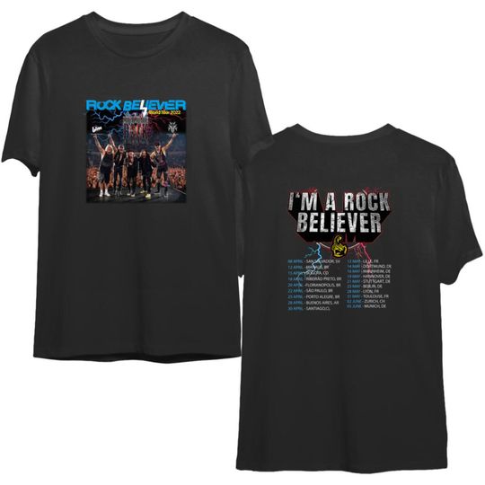 Discover Scorpions Band Shirt, Rock Believer World Tour 2023 Shirt, Music Tour 2023 Tshirt