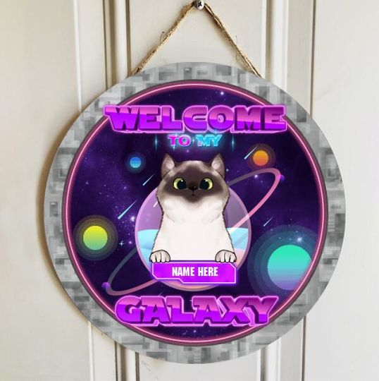 Discover Personalized Welcome To Our Galaxy Door Sign