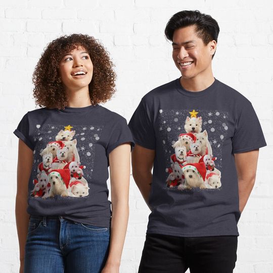 Discover Westie Christmas tree dog  T-Shirt