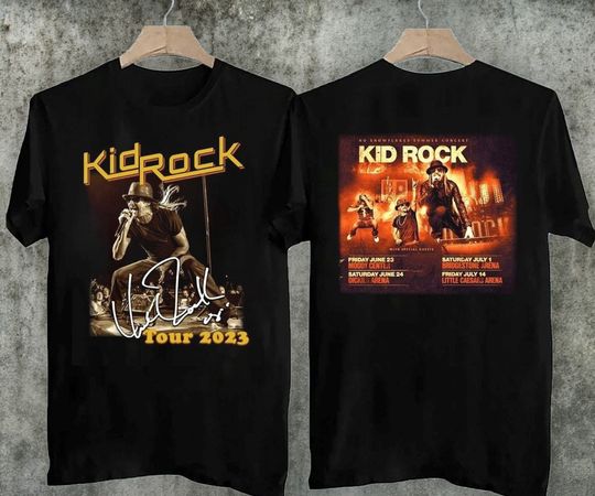 Discover Kid Rock World Tour 2023 T-Shirt, Kid Rock Tour US 2023 Shirt
