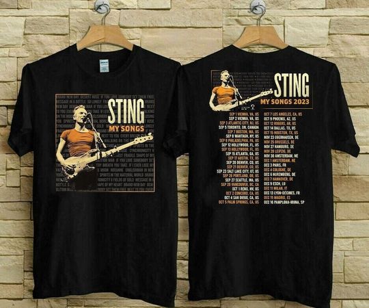 Discover STING My Songs 2023 Tour T-Shirt, Sting My Songs World Tour 2023 T-Shirt