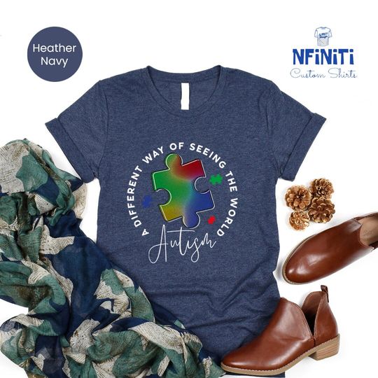 Discover Autism Awareness Puzzle Shirts, Autism T Shirt, Neurodiversity Tee
