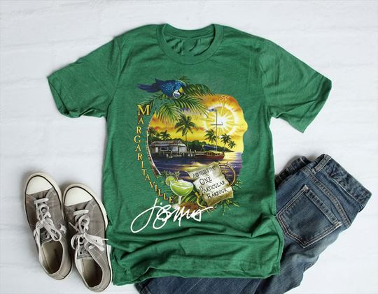 Discover Jimmy Buffett 1983 One Particular Harbor Signature T-shirt