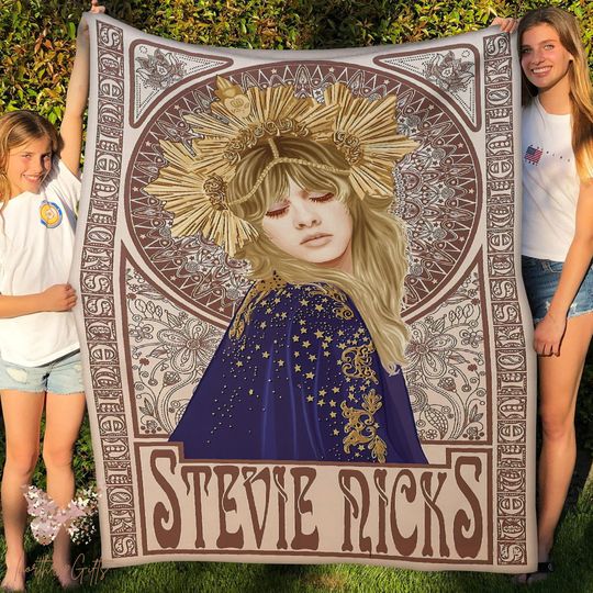 Discover Stevie Nicks Fleece Blanket Vintage Gypsy Girl