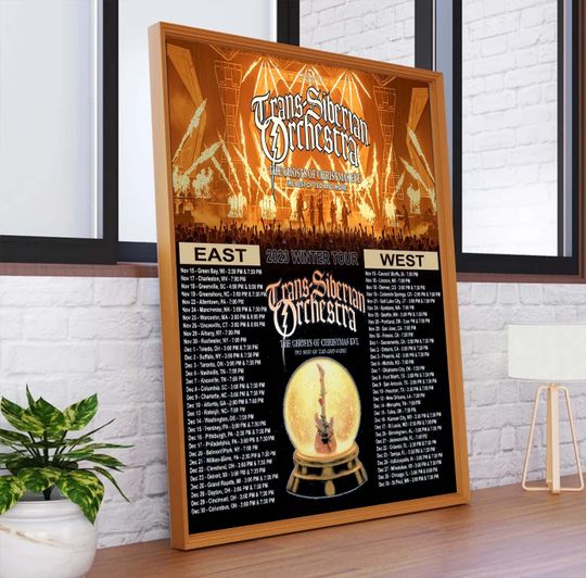 Discover 2023 Trans-siberian Orchestra the Ghosts of Christmas Tour Poster