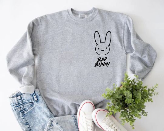 Discover Bad Bunny Sweatshirt, Bad Bunny Fan Gift
