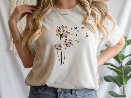 Discover Cute Cat Lover Dandelion T-Shirt