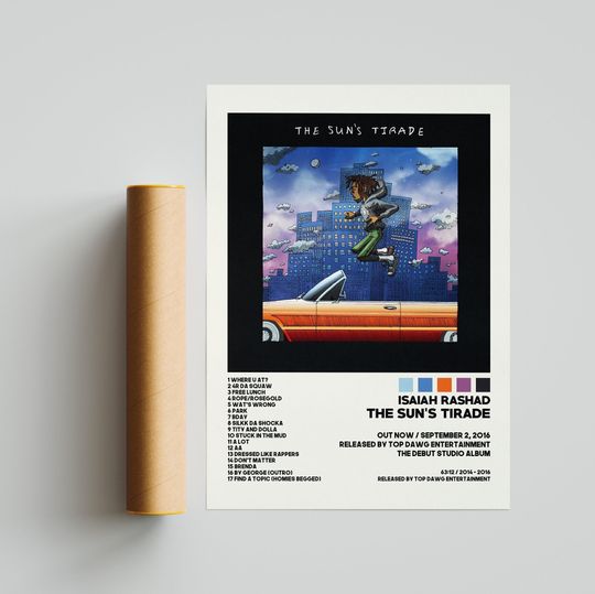 Discover Isaiah Rashad Posters / The Sun's Tirade Poster, Tracklist Album Cover Poster