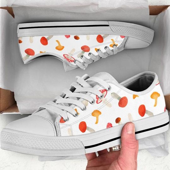 Discover Mushroom Women's Low Top Sneakers