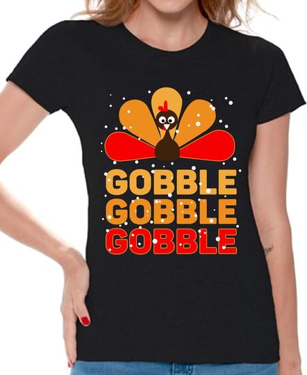 Discover Funny Thanksgiving Gobble Gobble T-Shirt