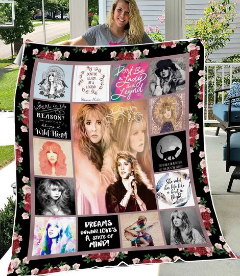 Discover Stevie Nick Fleece Blanket, Stevie Nick Singer Album Covers Blanket