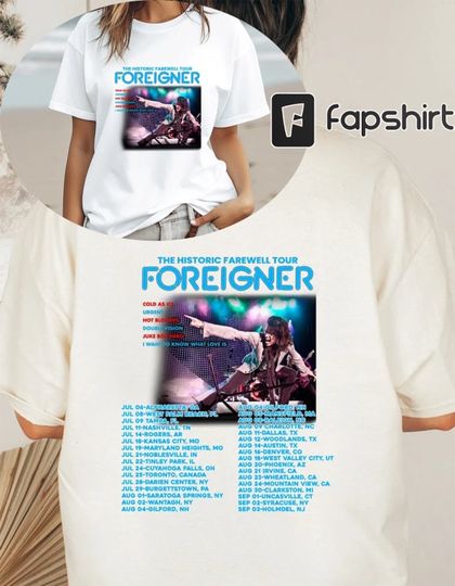 Discover Foreigner The Histroric Farewell Tour 2023 Shirt, Foreigner 2023 Concert Shirt