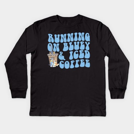 Discover BlueyDad coffee - BlueyDad - Kids Long Sleeve T-Shirt