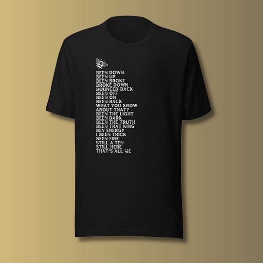 Discover Cozy Been Down Lyric Beyonce Renaissance World Tour 2023 T-Shirt