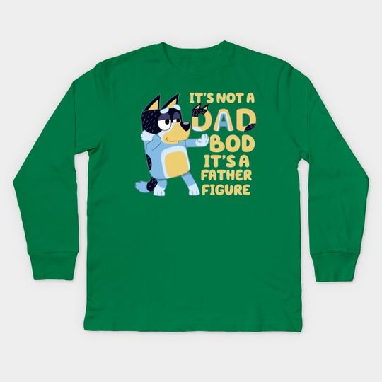Discover BlueyDad BEST DAD - BlueyDad - Kids Long Sleeve T-Shirt