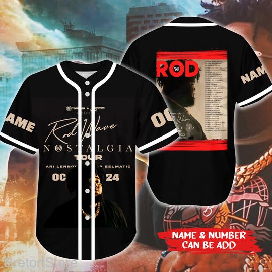 Discover Rod Wave Baseball Jersey, Customized Nostalgia 2023 Tour