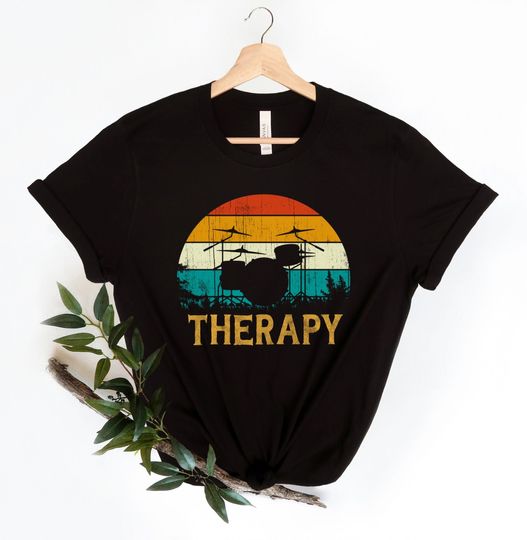 Discover Therapy Shirt, Drum Shirt, Drummer Shirt, Drumming Shirt, Drumming Is My Therapy Shirt
