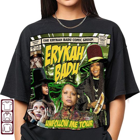 Discover Erykah Badu Comic Style T-Shirt