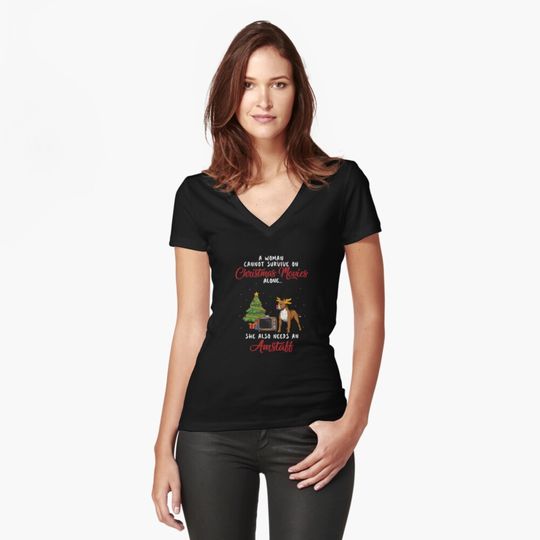 Discover Women, Amstaff and Christmas Movie Funny Gift Fitted