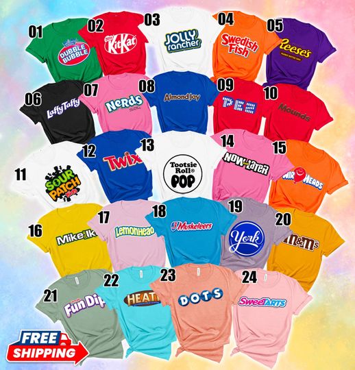 Discover Candy Shirt Group Halloween Costume - Fun Candy Bar Adult Tee