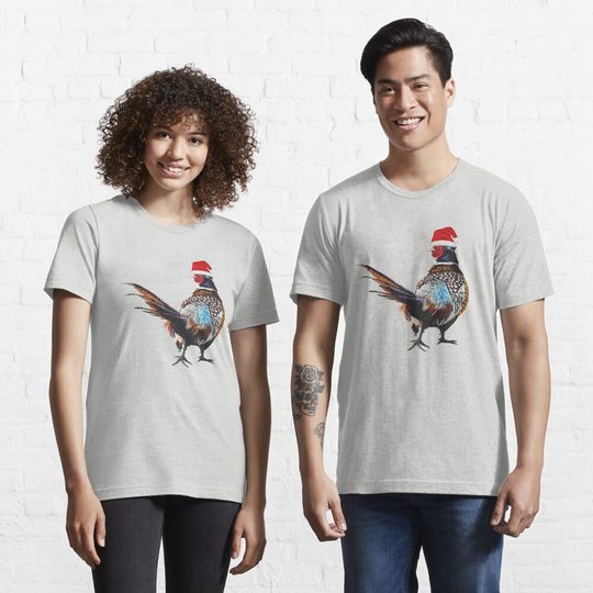 Discover Christmas Pheasant - Festive pheasants - game bird-  Christmas Pheasant art  Essential T-Shirt