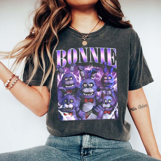 Discover Vintage Fnaf Bonnie Shirt, Bonnie Homage Shirt,  Five Nights at Freddy Shirt