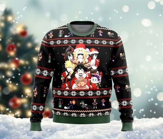 Discover Hero Anime Xmas Ugly Xmas Sweater