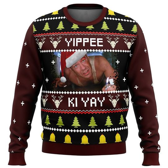 Discover Yippee Ki Yay Ugly Dia Hard Christmas Sweater, Christmas Sweater