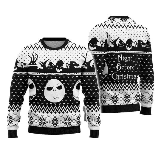 Discover Nightmare Skeleton 3D Ugly Christmas Sweater