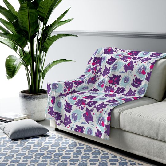 Discover Gengar Family Blanket! Perfect for a Gift, Present, Holiday, Birthday