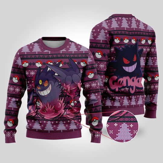 Discover Gengar Christmas Ugly Sweater