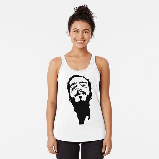 Discover Post Malone Silhouette Racerback Tank Top
