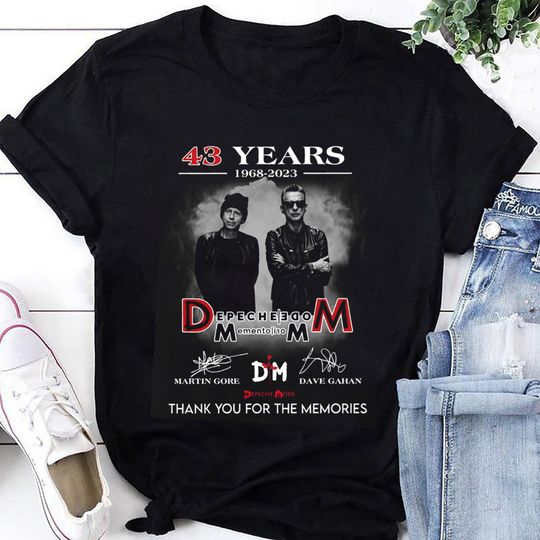 Discover Depeche Mode Band 43 Years T-Shirt, Depeche Mode Memento Mori Tour 2023 Shirt