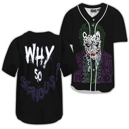 Discover Joker Why So Serious Baseball Jersey