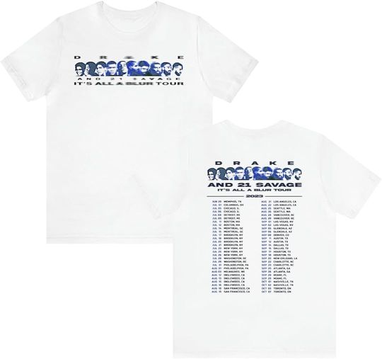 Discover Drake 21 Tour Cities T-Shirt 2023