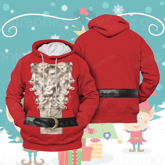 Discover Christmas Santa Costume Hoodie | Merry Christmas Buddy Hobbs Elf Costume Hoodie