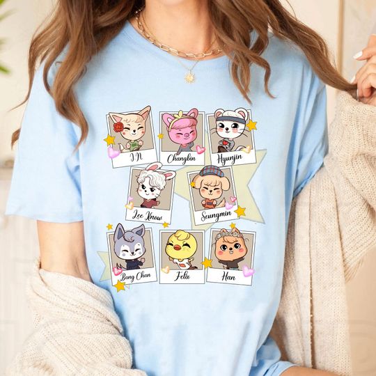 Discover Cute Stray Kids SKZOO Polaroid Shirt, Kpop Stray Kids T-shirt