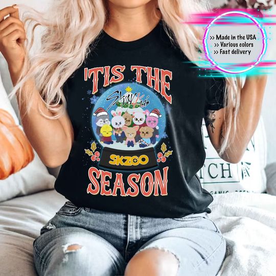 Discover SKZOO Tis The Season Shirt, Stray Kids Skzoo Christmas T-shirt